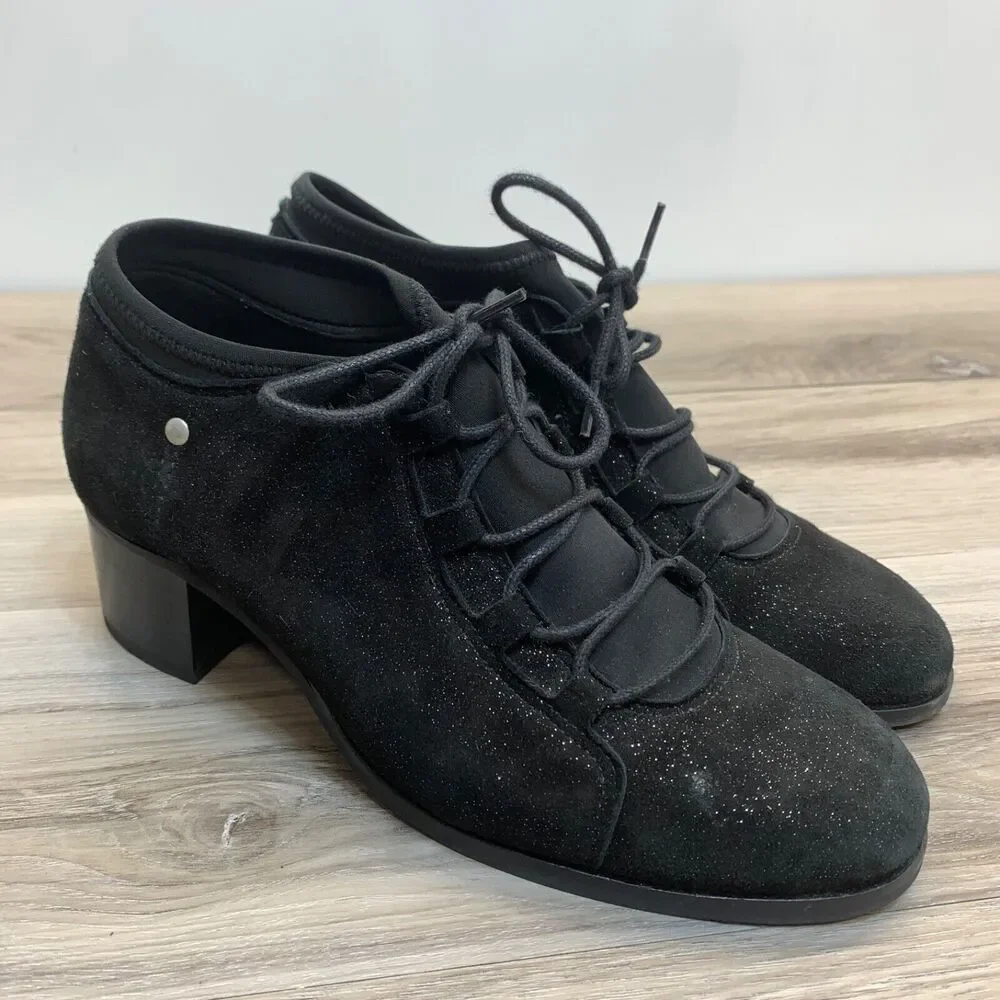 Cloud Footwear Black Stretch Heeled Comfort Ankle Shoes Portugal Size 6 EU 37‎